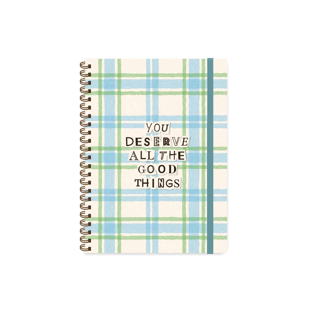 16,5x22,5 Spiralli Sert Kapak Düz Vibes Defter - Good Things
