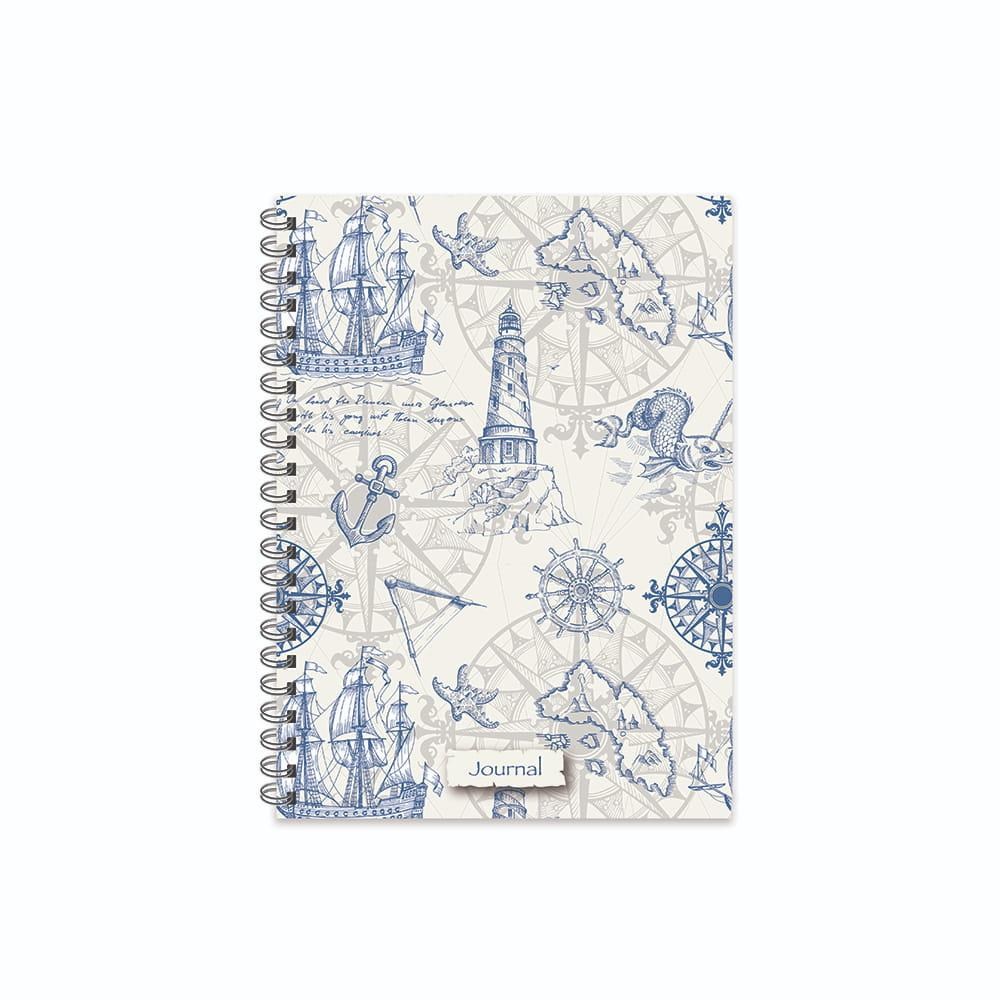 16,5x22,5 Spiralli Sert Kapak Kareli Journal Defter - No:02