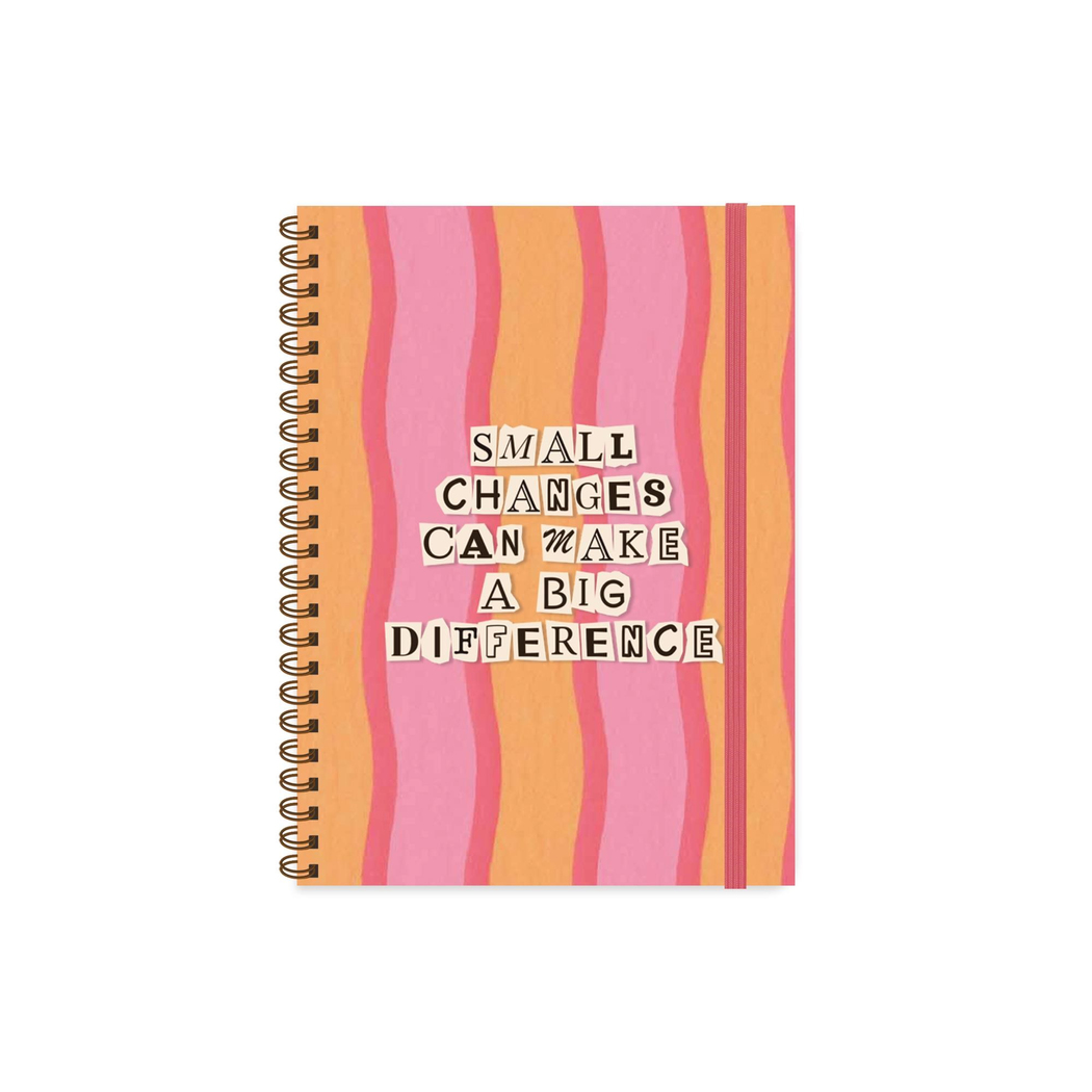 16,5x22,5 Spiralli Sert Kapak Kareli Vibes Defter - Big Difference