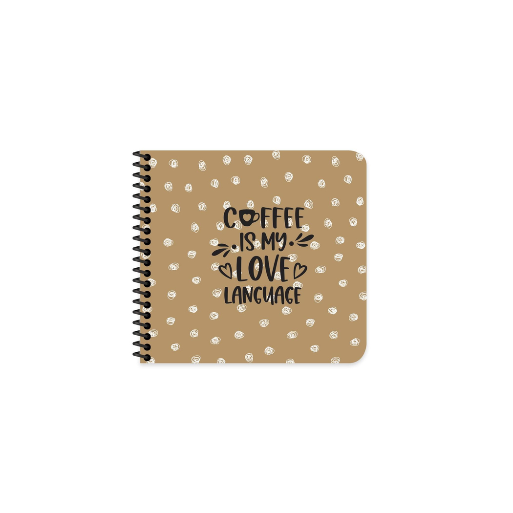 16x15 Karton Kapak Çizgili Kahve Defter - Mind