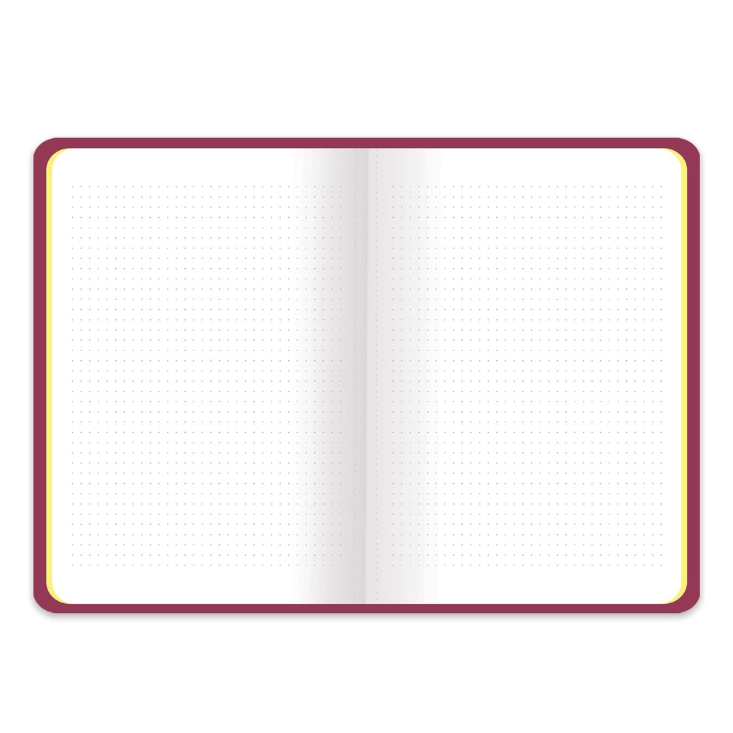 16x21,5 Ciltli Sert Kapak Noktalı Bullet Journal Defter - Mor