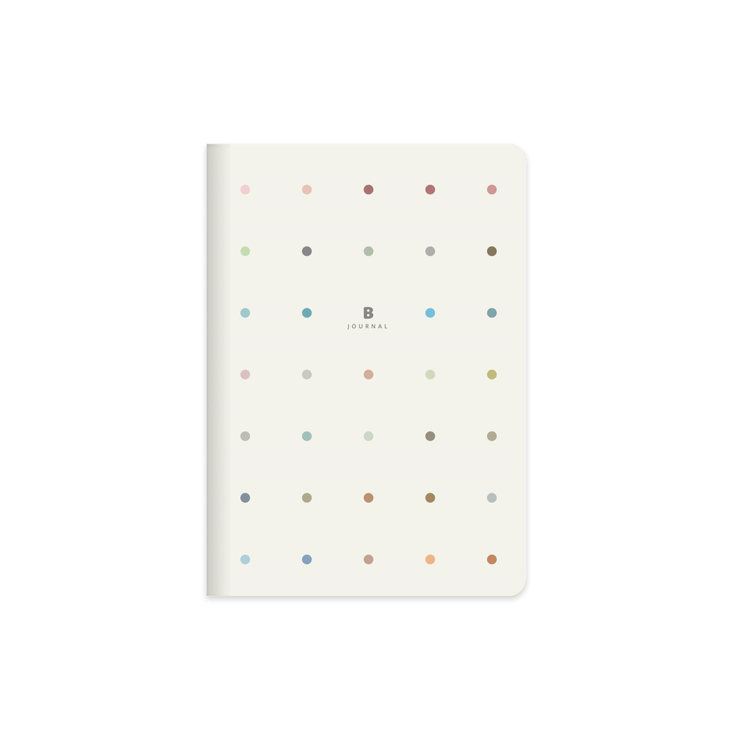 16x21,5 Ciltli Sert Kapak Noktalı Bullet Journal Defter - Beyaz