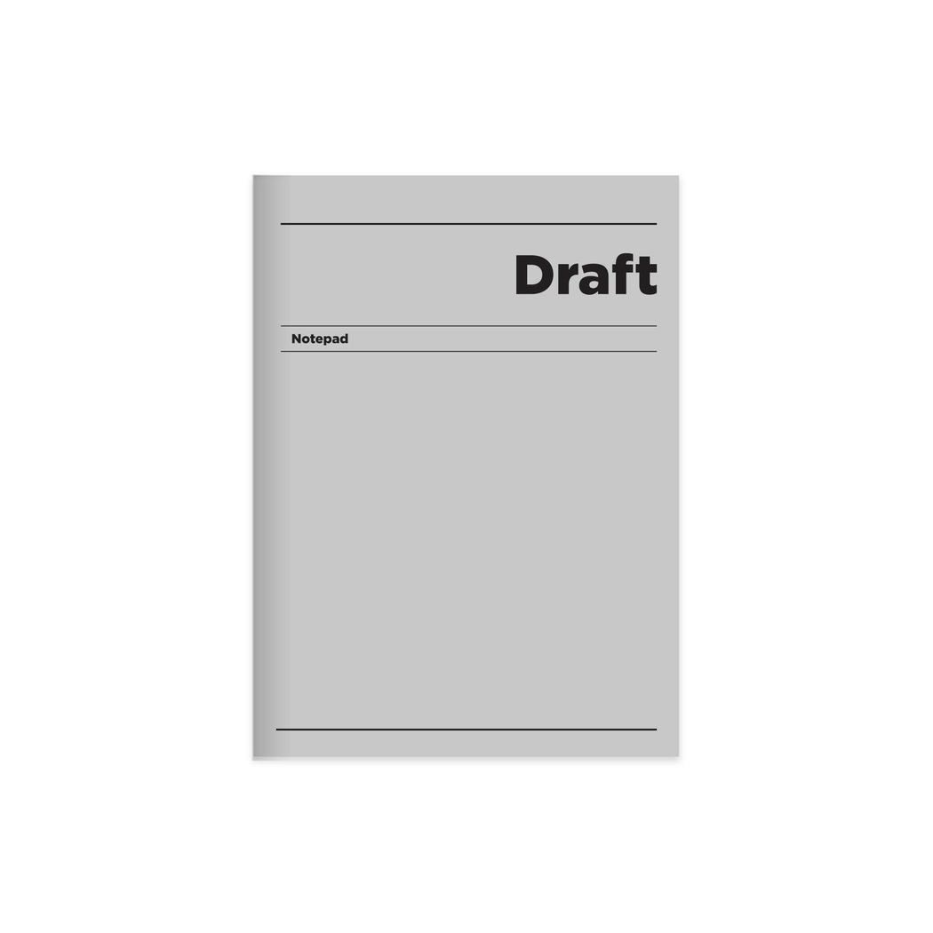 17x24 Ciltli Sert Kapak Çizgisiz Draft Defter - Gri