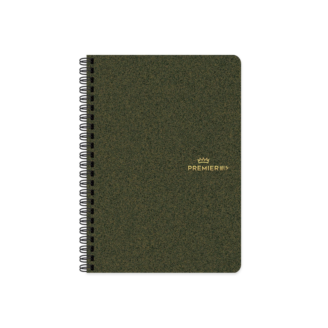 17x24 Spiralli Sert Kapak Ayraçlı Premier Ofc4 Defter - Yeşil