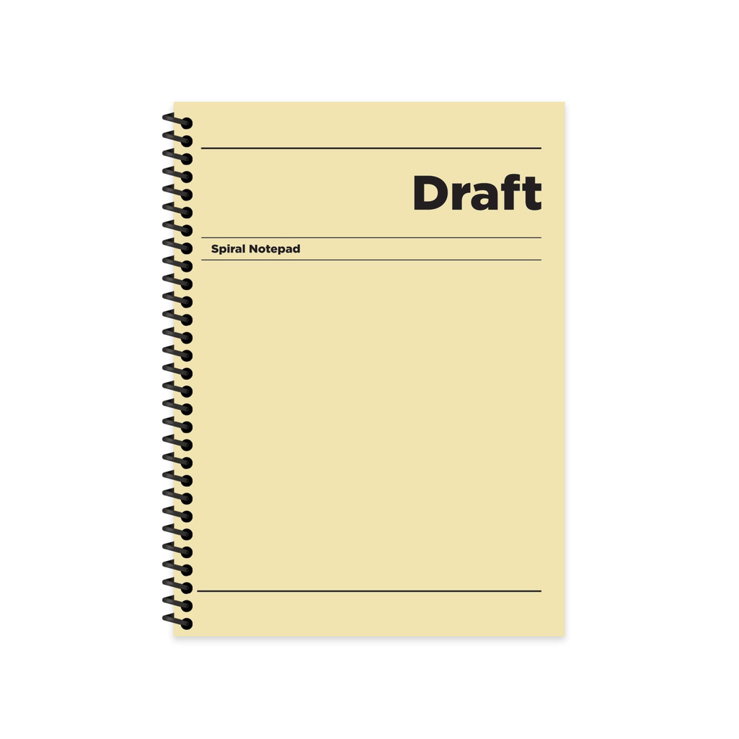 17x24 Spiralli Sert Kapak Çizgili Draft Defter - Sarı