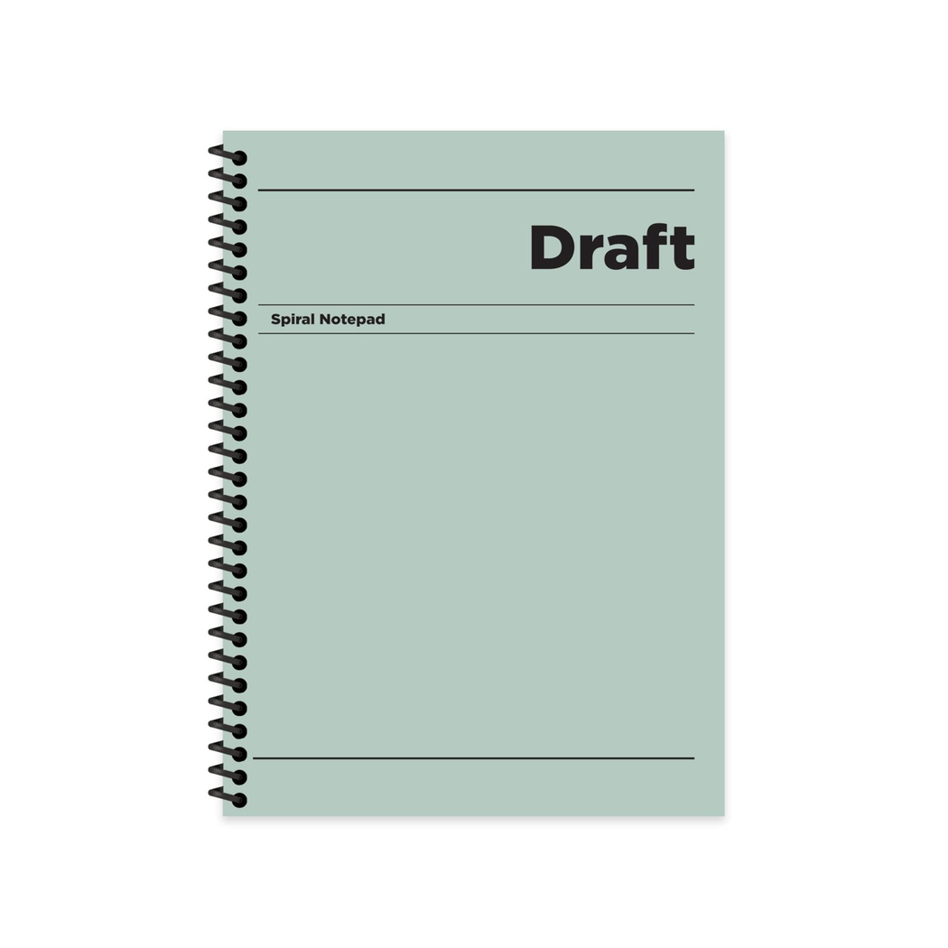 17x24 Spiralli Sert Kapak Kareli Draft Defter - Yeşil