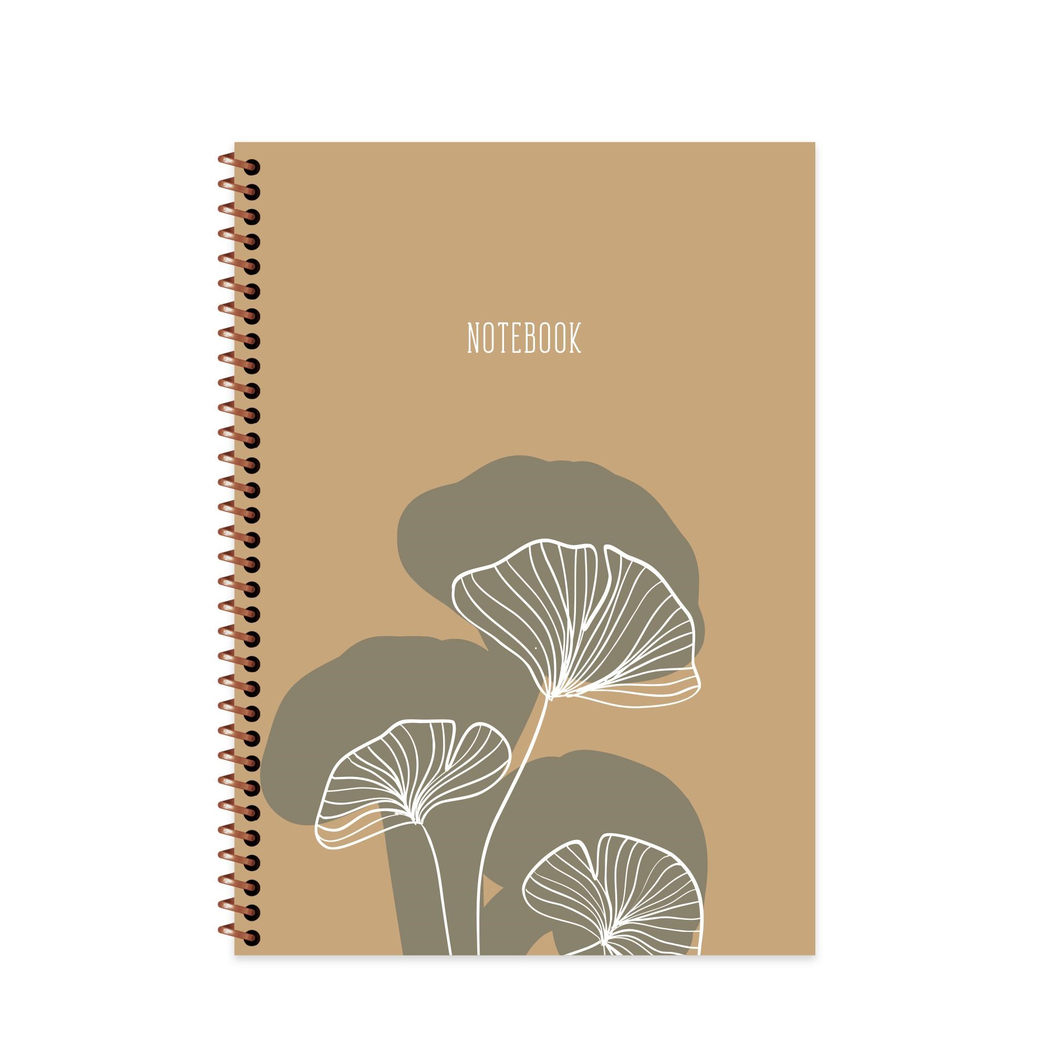 20x28 Spiralli Sert Kapak Kareli La Plume Flora Defter - Siyah