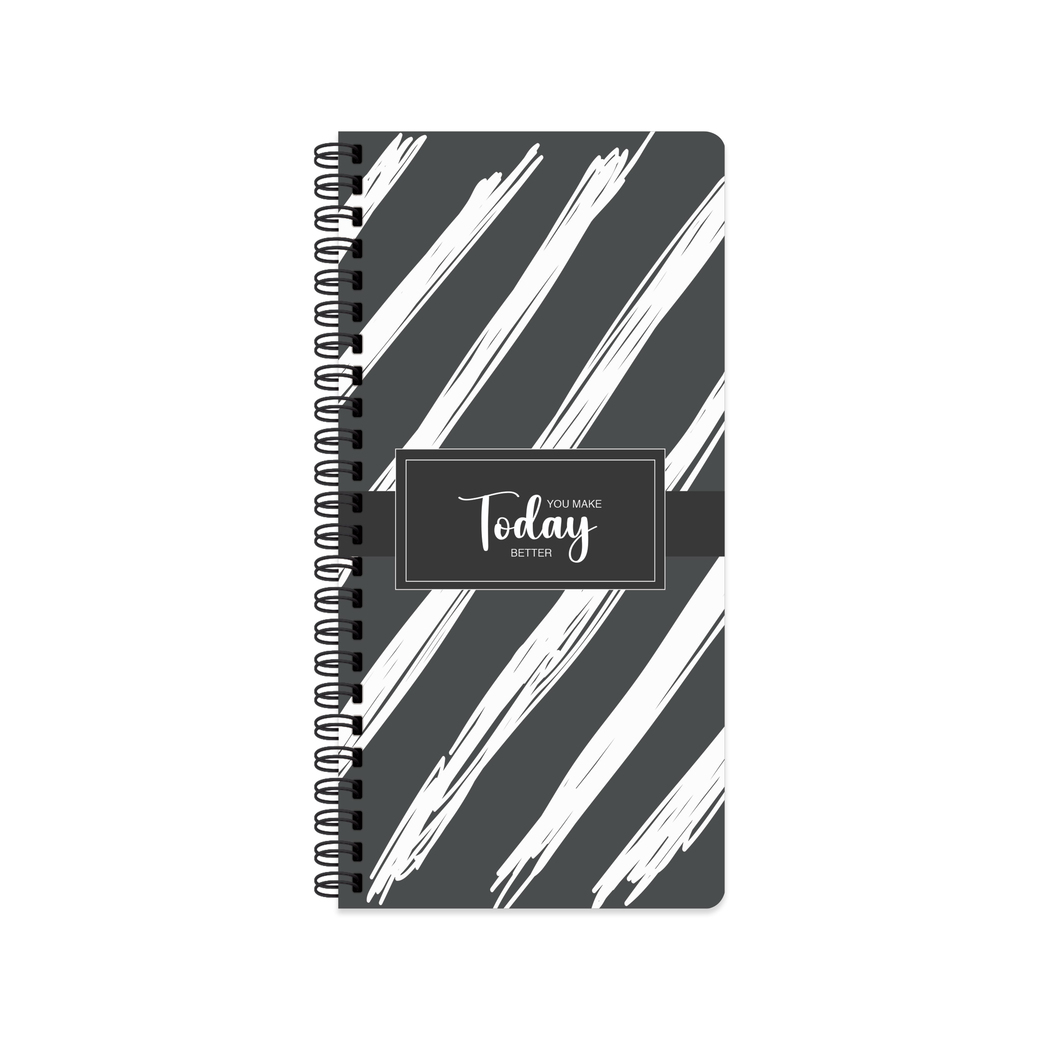 8x16 Spiralli Sert Karton Kapak Çizgili Today Defter - No:01
