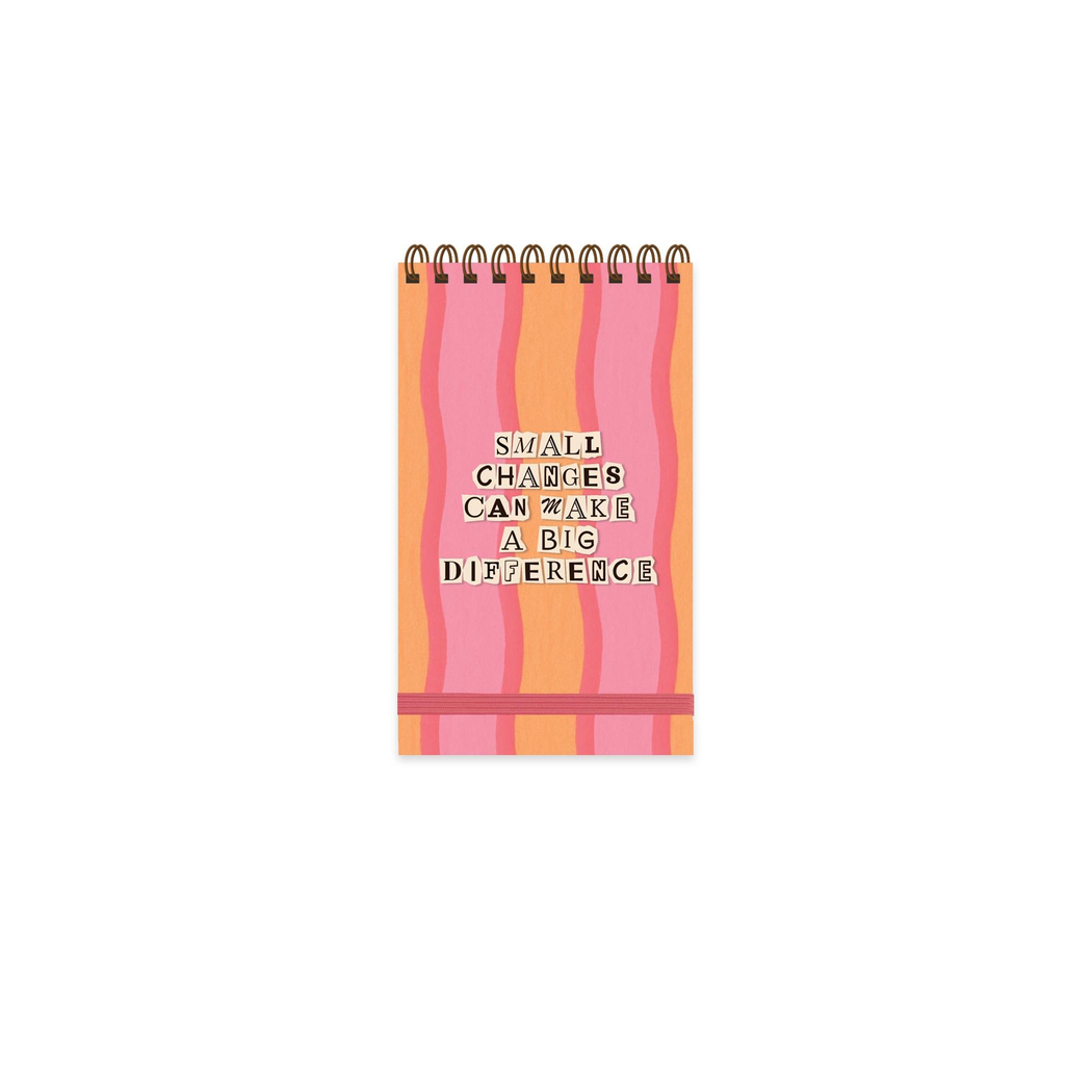 9x15 Spiralli Sert Kapak Çizgili Vibes Defter - Be Happy