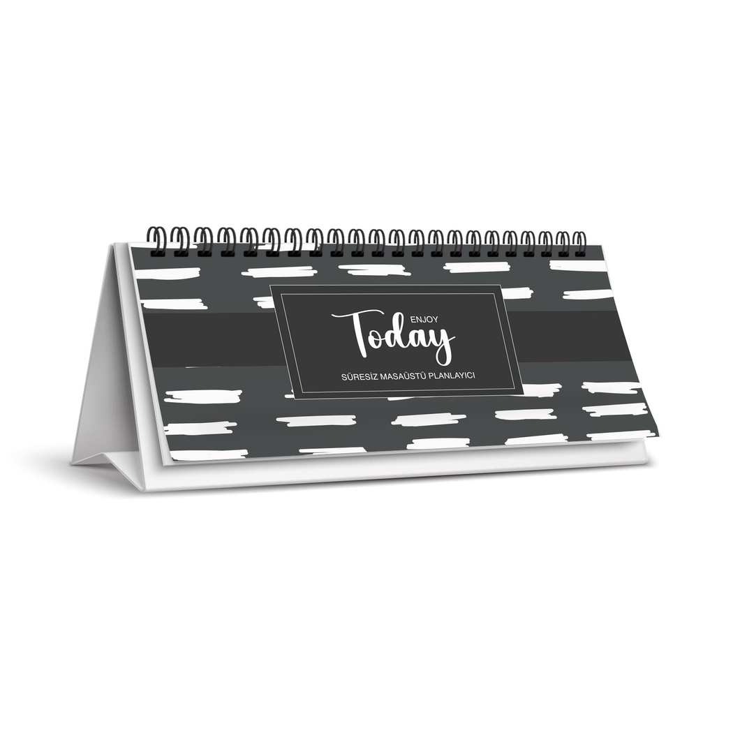 9x20 Spiralli Sert Karton Kapak Today Planner - No:04