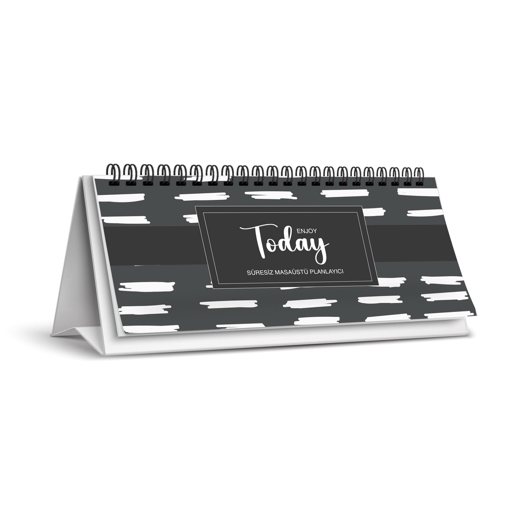 9x20 Spiralli Sert Karton Kapak Today Planner - No:04