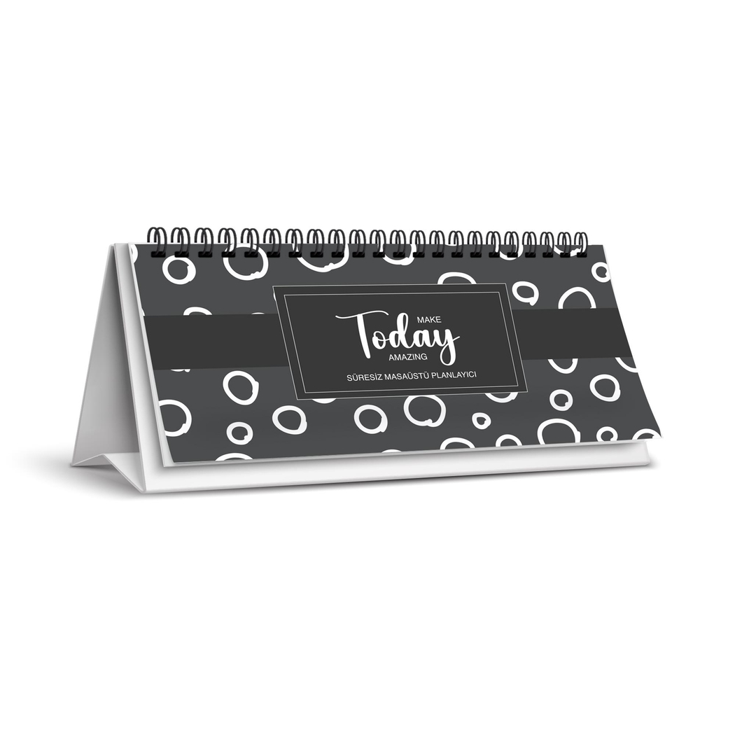 9x20 Spiralli Sert Karton Kapak Today Planner - No:03