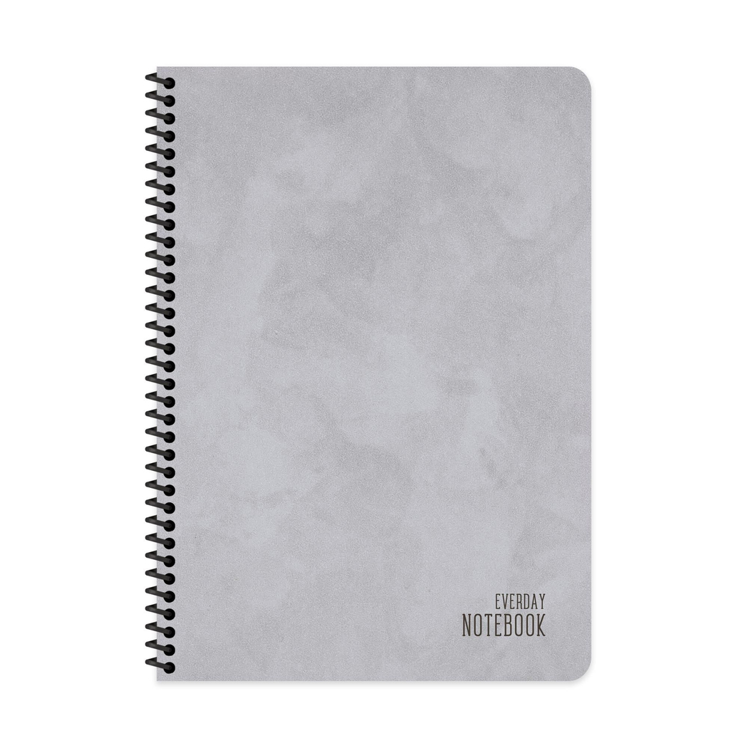 A4 Spiralli Karton Kapak Çizgili Alfa Defter - Gri