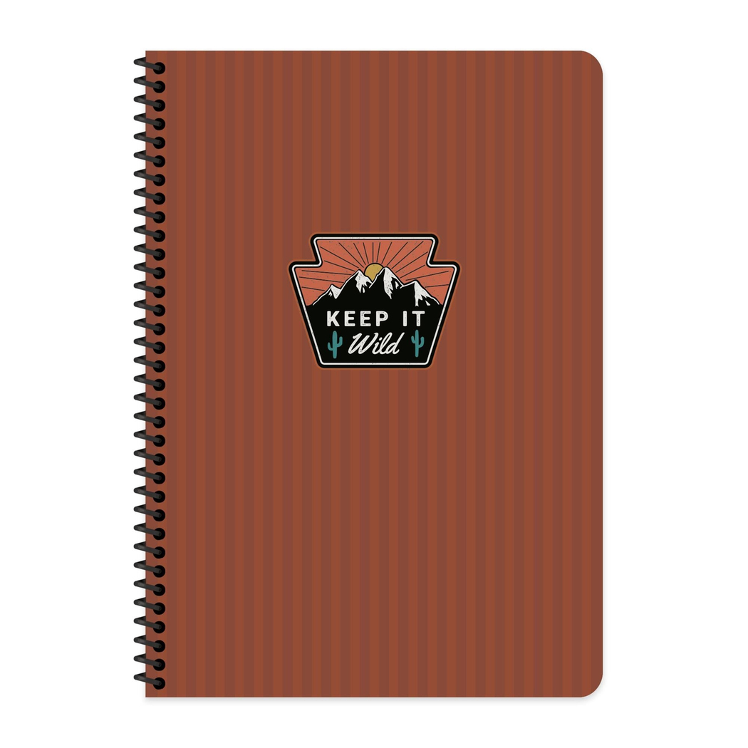 A4 Spiralli Karton Kapak Çizgili Outdoor Defter - Turuncu