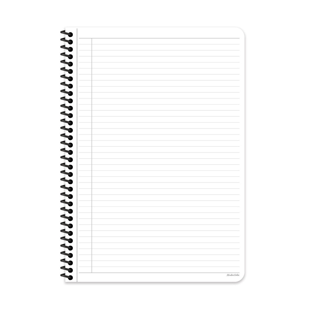 A4 Spiralli Karton Kapak Çizgili School Defter - Turuncu