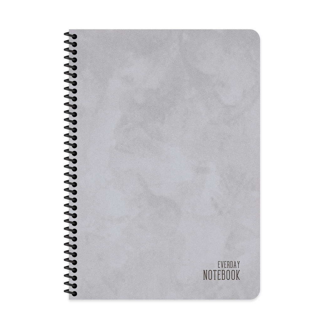 A4 Spiralli Karton Kapak Kareli Alfa Defter - Gri
