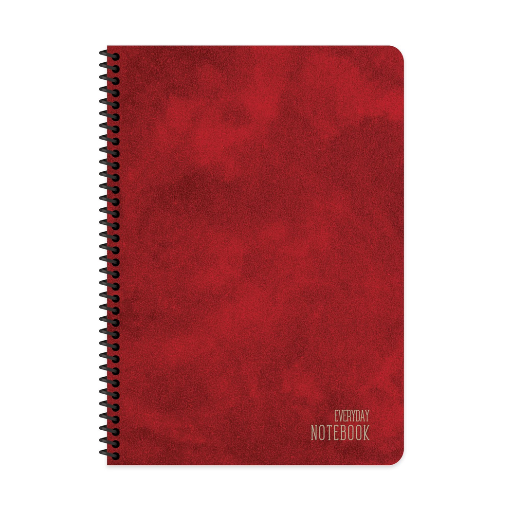 A4 Spiralli Karton Kapak Kareli Alfa Defter - Kırmızı