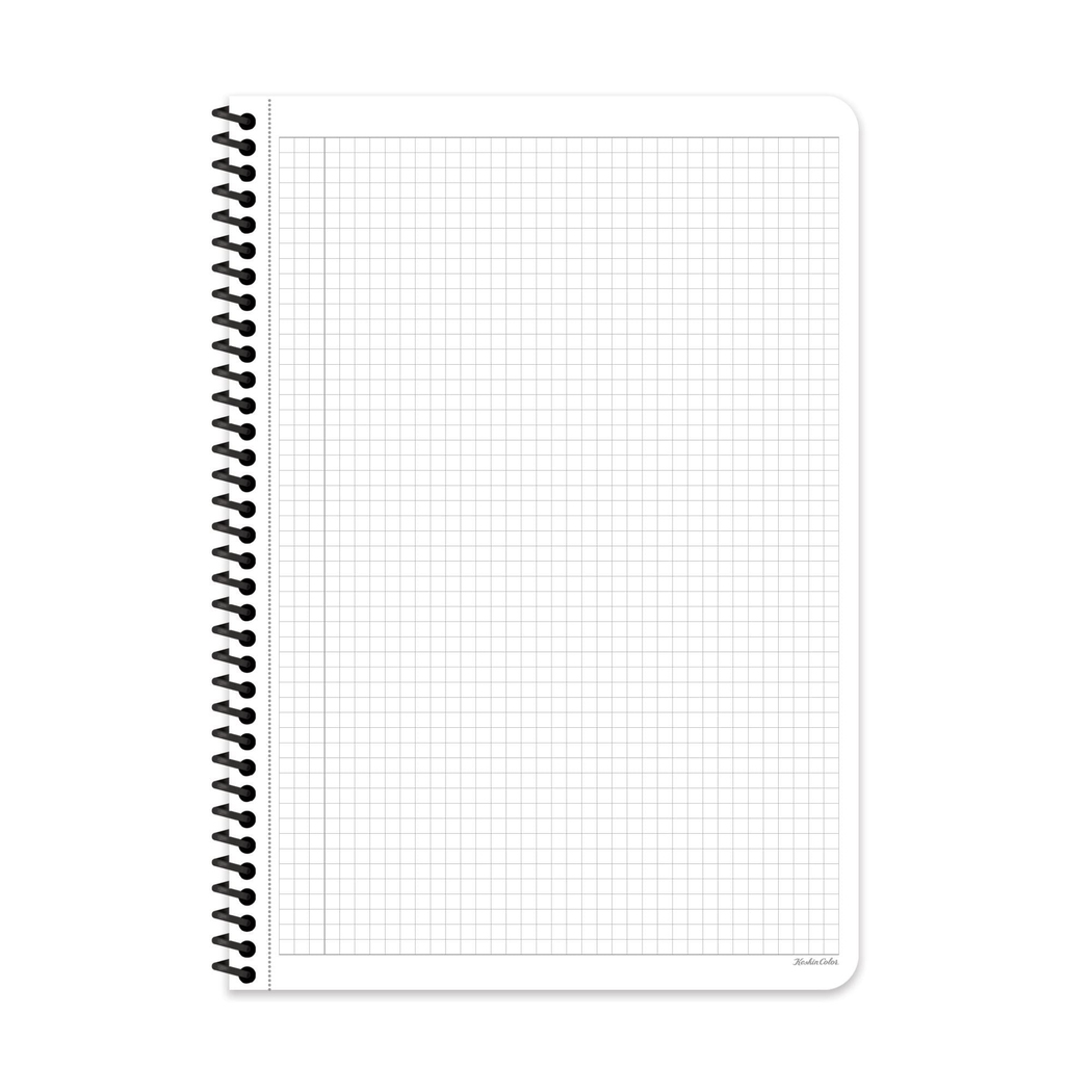 A4 Spiralli Karton Kapak Kareli Jungle Defter - Panda