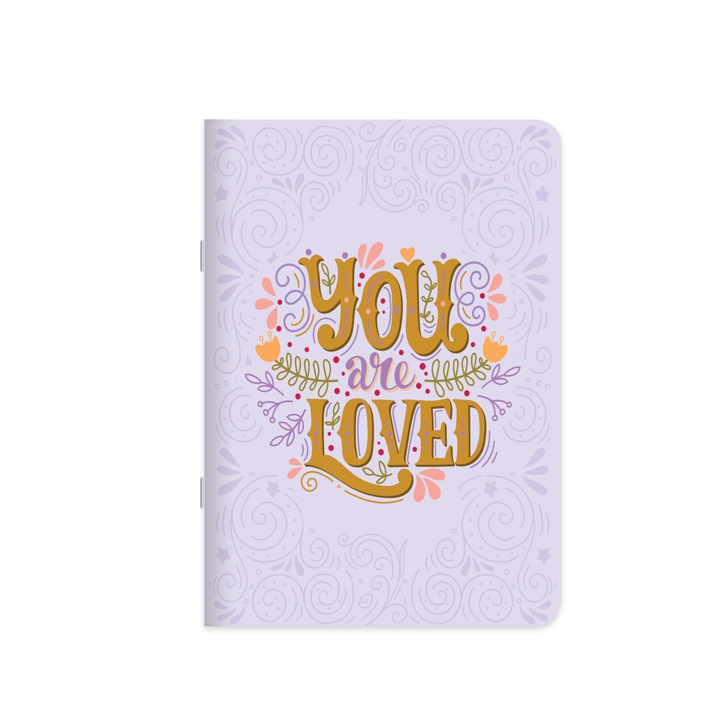 A4 Tel Dikişli Plastik Kapak Kareli Motto Defter - Mor