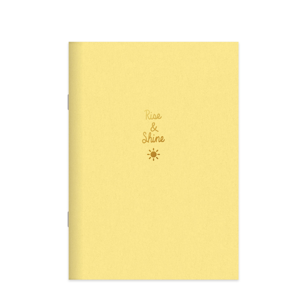 A4 Tel Dikişli PP Kapak Çizgili Pastel Glitter Defter- Sarı