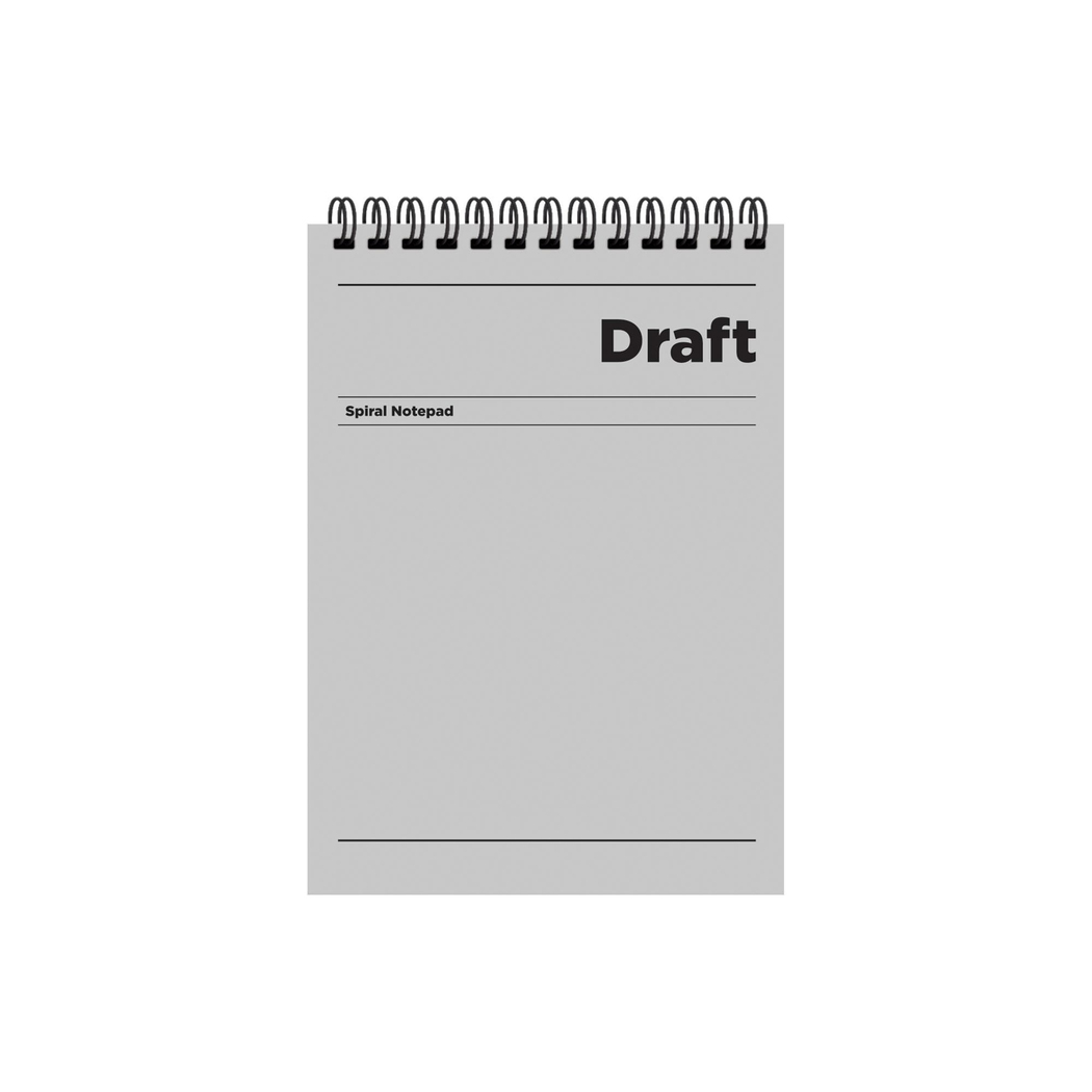 A5 Spiralli Karton Kapak Kareli Draft Bloknot - Kahverengi