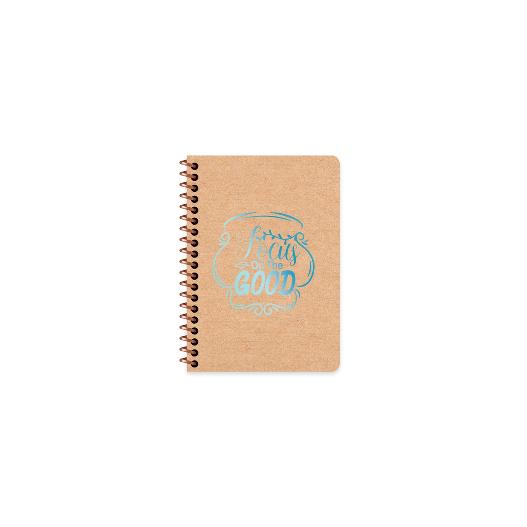 A6 Spiralli Kraft Kapak Çizgili Funky Defter - Good