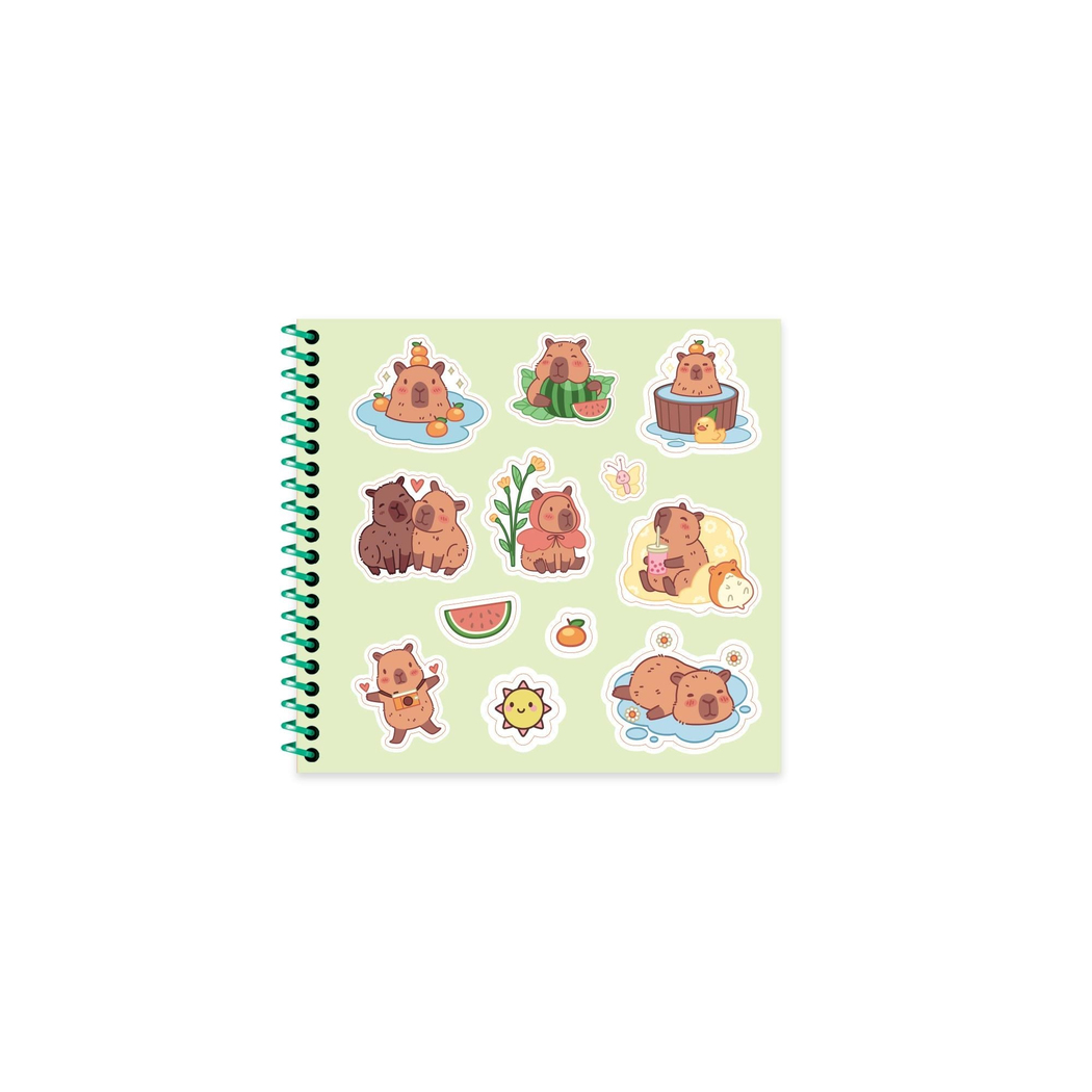 Capy 16x15 Spiralli Sert Kapak Çizgili Defter - Mavi