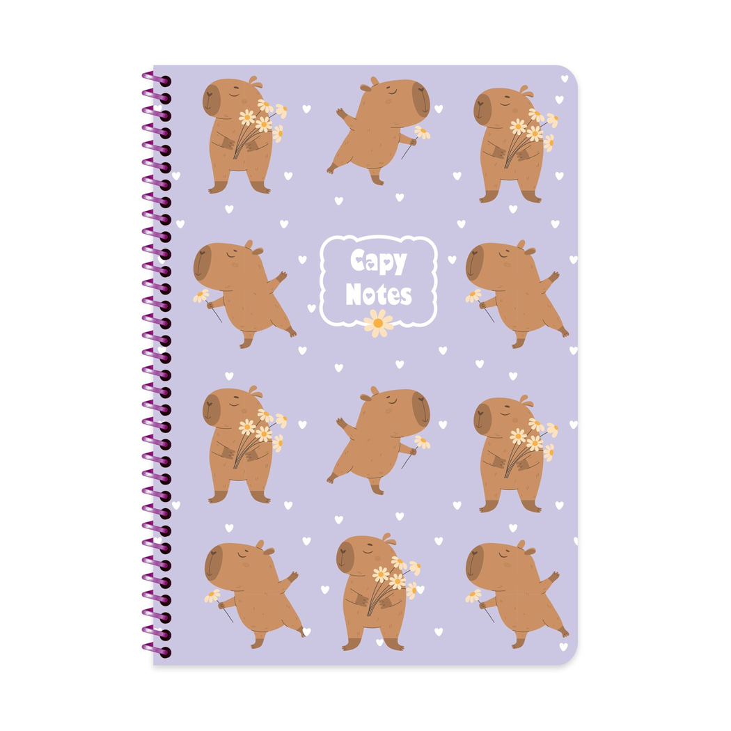 Capy A4 80 Yp Çizgili Spr.Karton Kapak Defter - Mor