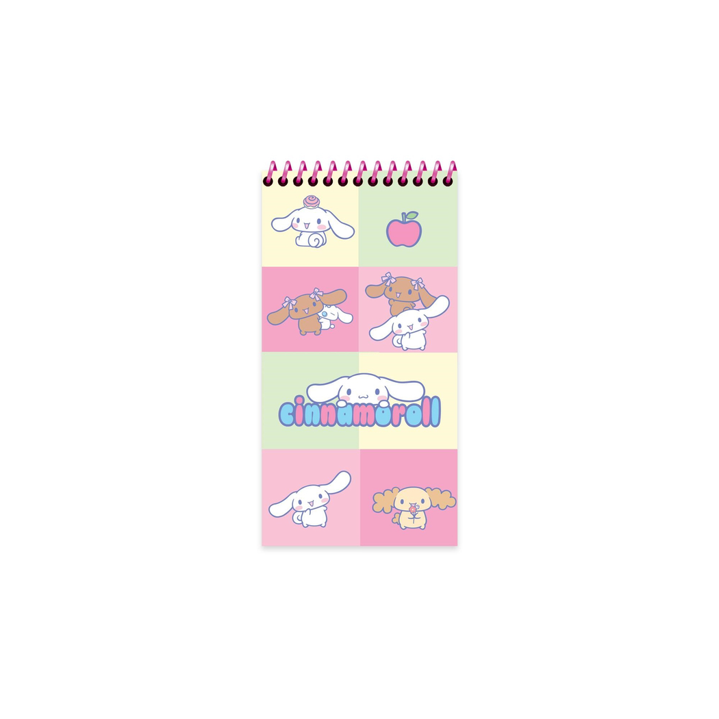 Cinnamoroll 10x19 Spiralli Karton Kapak Çizgili Defter - Karışık Renkler