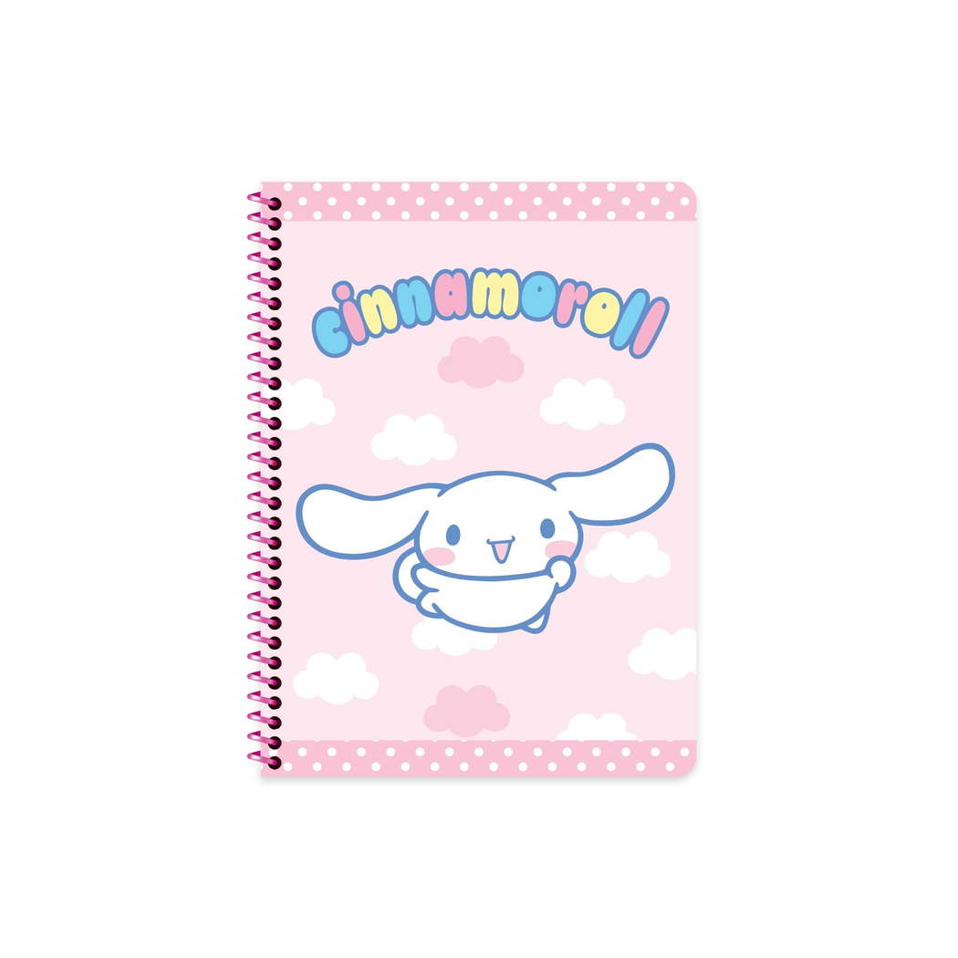 Cinnamoroll 16,5x22,5 Spiralli Karton Kapak Çizgili Defter - Açık Pembe