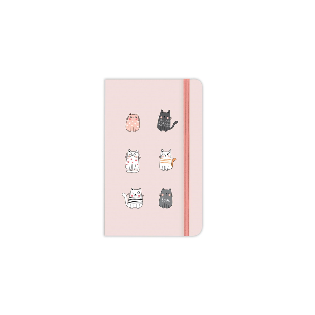 Çizgili Ciltli Doğa Defter Kediler 9x14