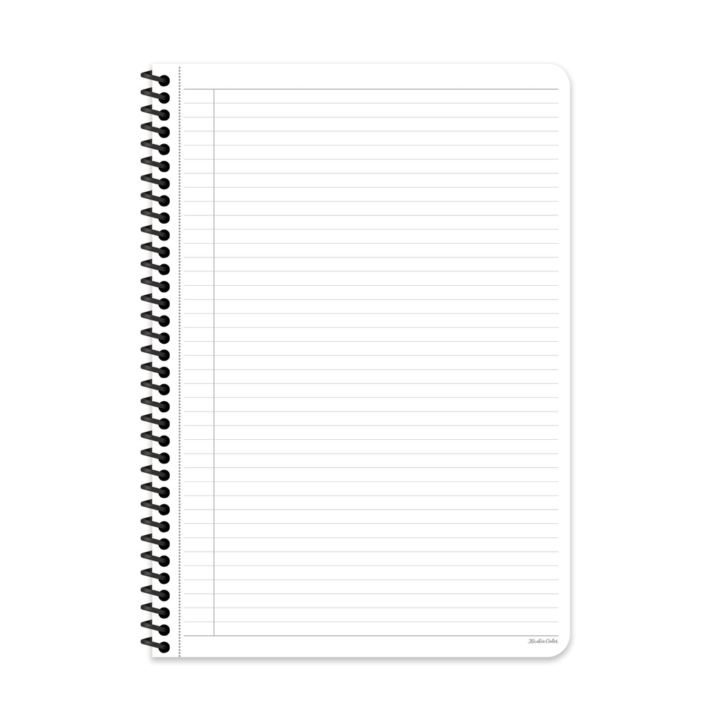 Çizgili Karton Kapak Spiralli Çizgi Defter Mavi A4 80 Yp