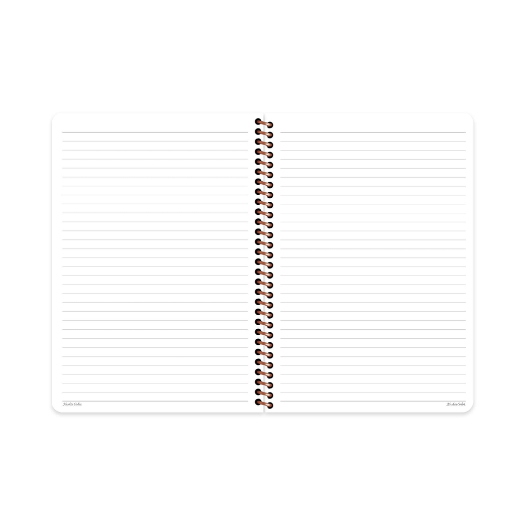 Çizgili Spiralli Sert Kapak Defter La Plume Balloon Mavi 20x28