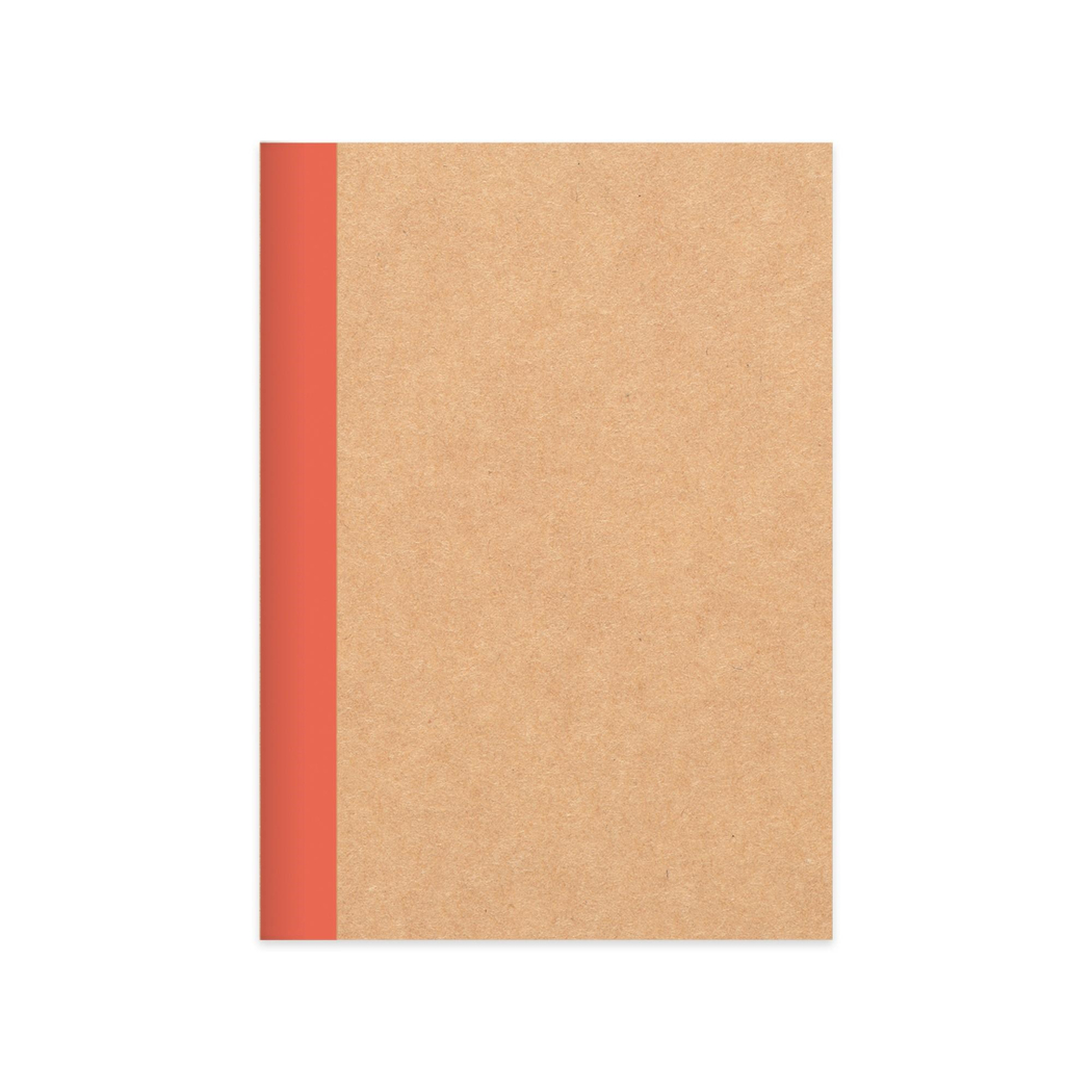 Çizgili Stickerli Kraft Kapak Defter Kırmızı 18,5*26 50 Yp.