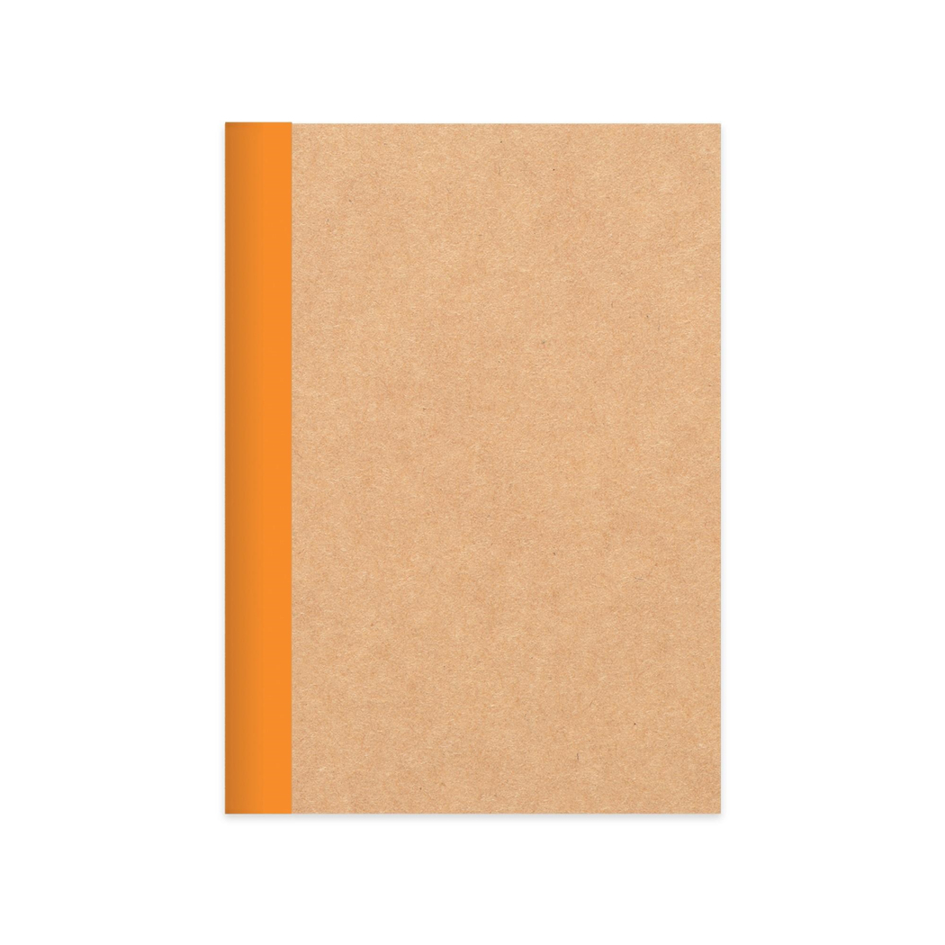 Çizgili Stickerli Kraft Kapak Defter Turuncu 18,5*26 50 Yp.