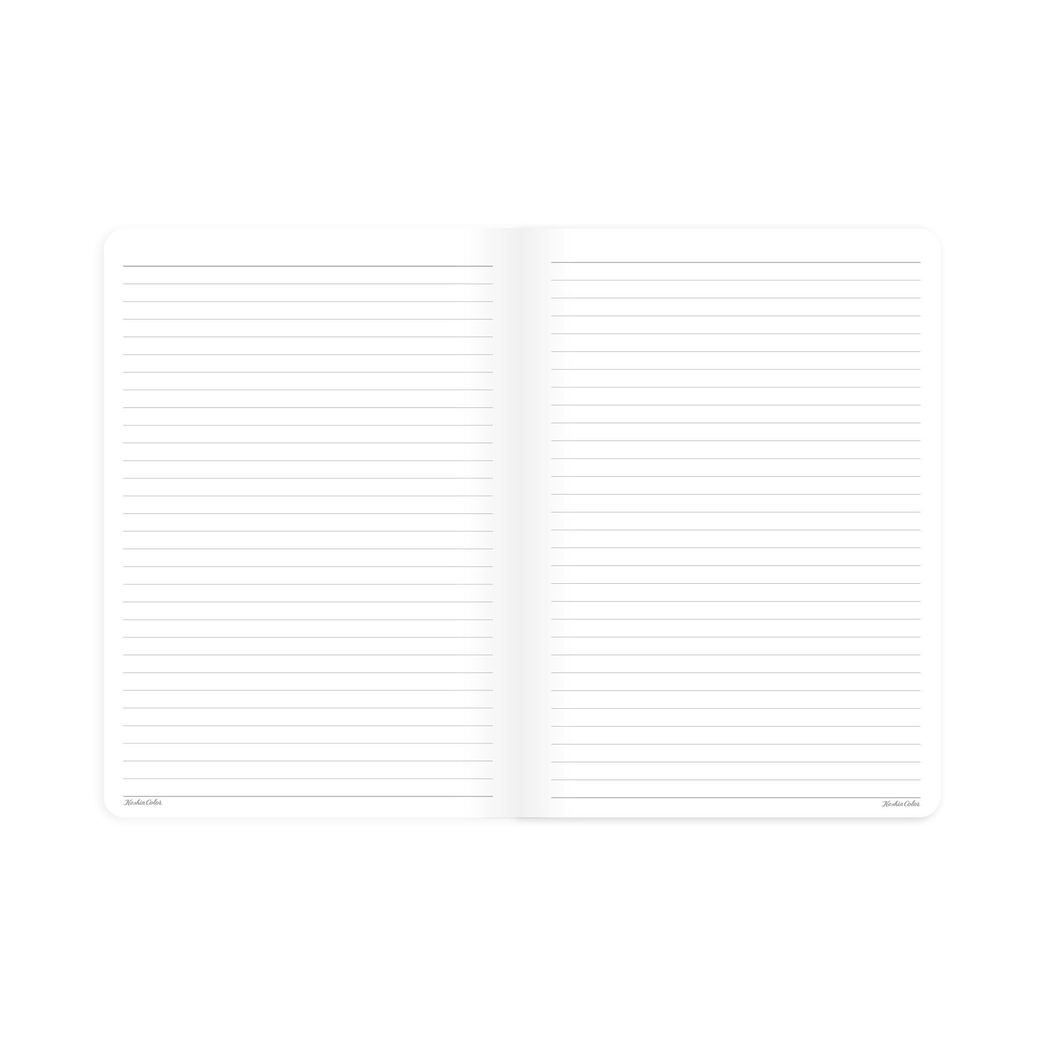 Çizgili Tel Dikişli Kuşe Kapak Uninote Marble Defter Pembe 18,5x26