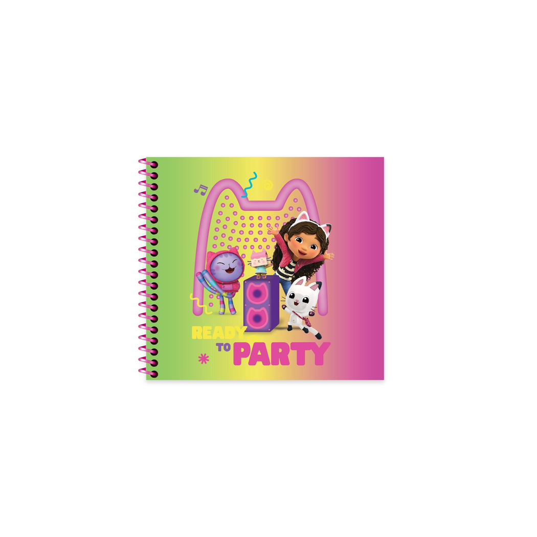 Gabby'nin Hayal Evi 16x15 Spiralli Sert Kapak Çizgili Defter - Çok Renkli