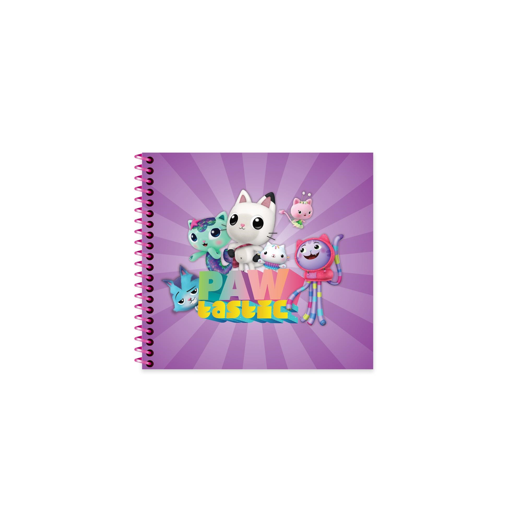 Gabby'nin Hayal Evi 16x15 Spiralli Sert Kapak Çizgili Defter - Mor