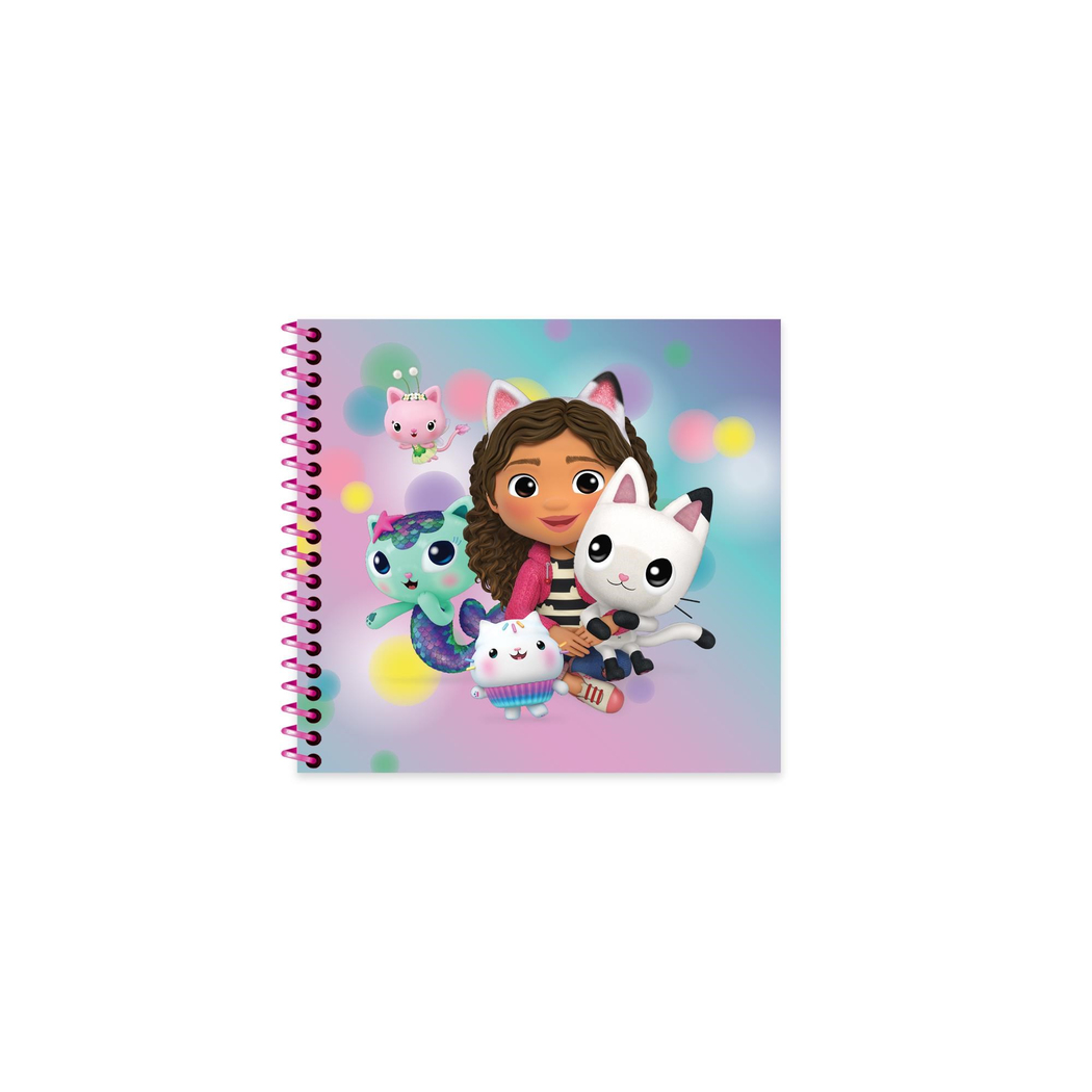Gabby'nin Hayal Evi 16x15 Spiralli Sert Kapak Çizgili Defter - Mavi