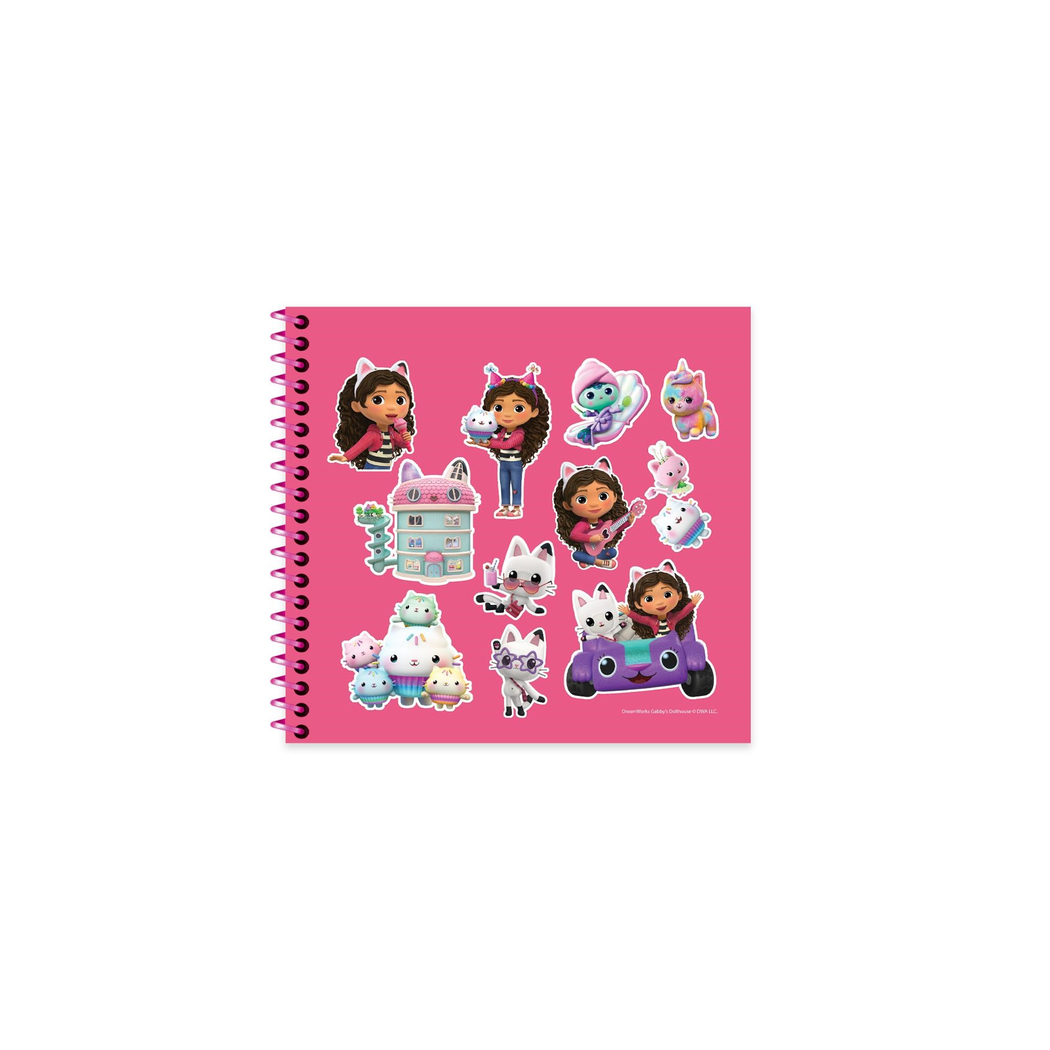 Gabby'nin Hayal Evi 16x15 Spiralli Sert Kapak Çizgili Defter - Çok Renkli