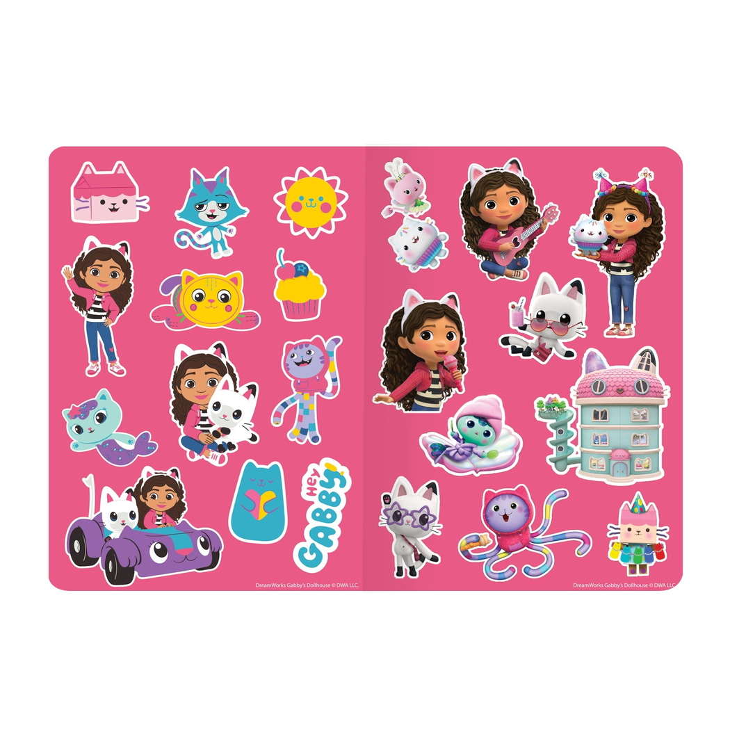 Gabbynin Hayal Evi 18,5 x 26 Çizgili Tel Dikişli Defter -  Pembe