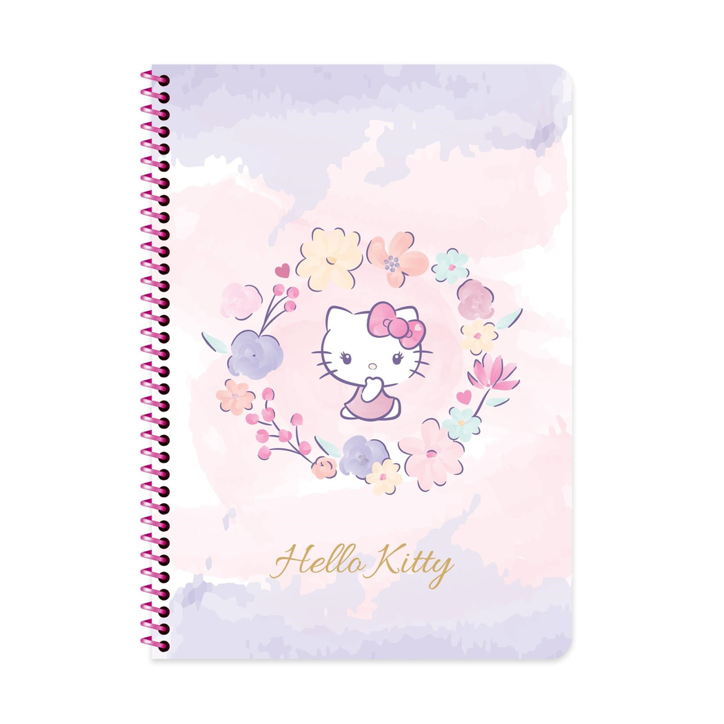 Hello Kitty A4 80 Yp Çizgili Spr.Karton Kapak Defter - Mor