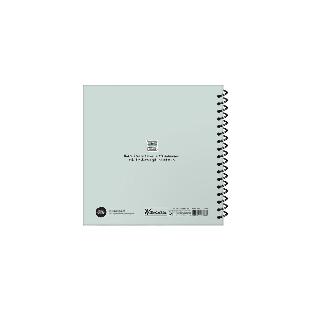 Hisli Şeyler 16x15 Çizgili Defter - Yazsan Gönül Razı Değil Yazmasam Olmaz