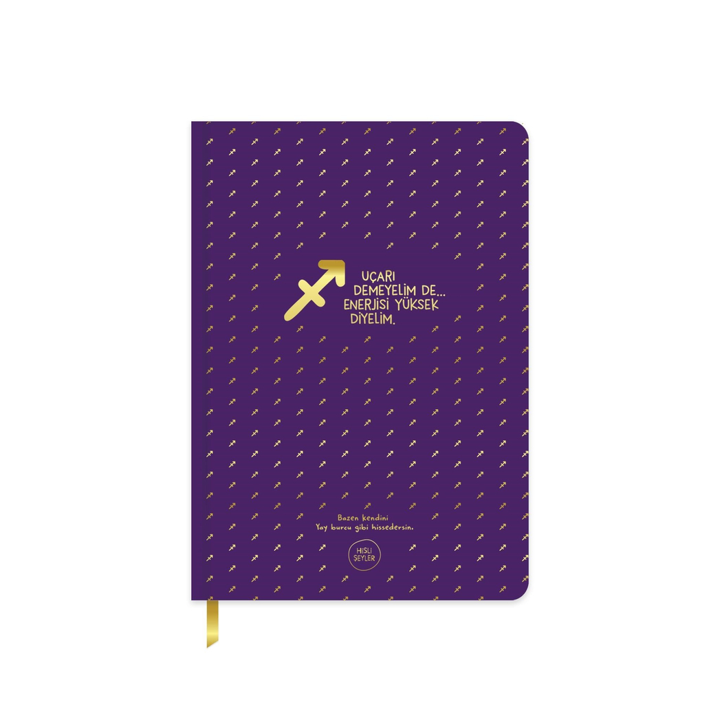 Hisli Şeyler A5 96 Yp.Çizgili Sert Kapak Ciltli Defter-Yay burcu