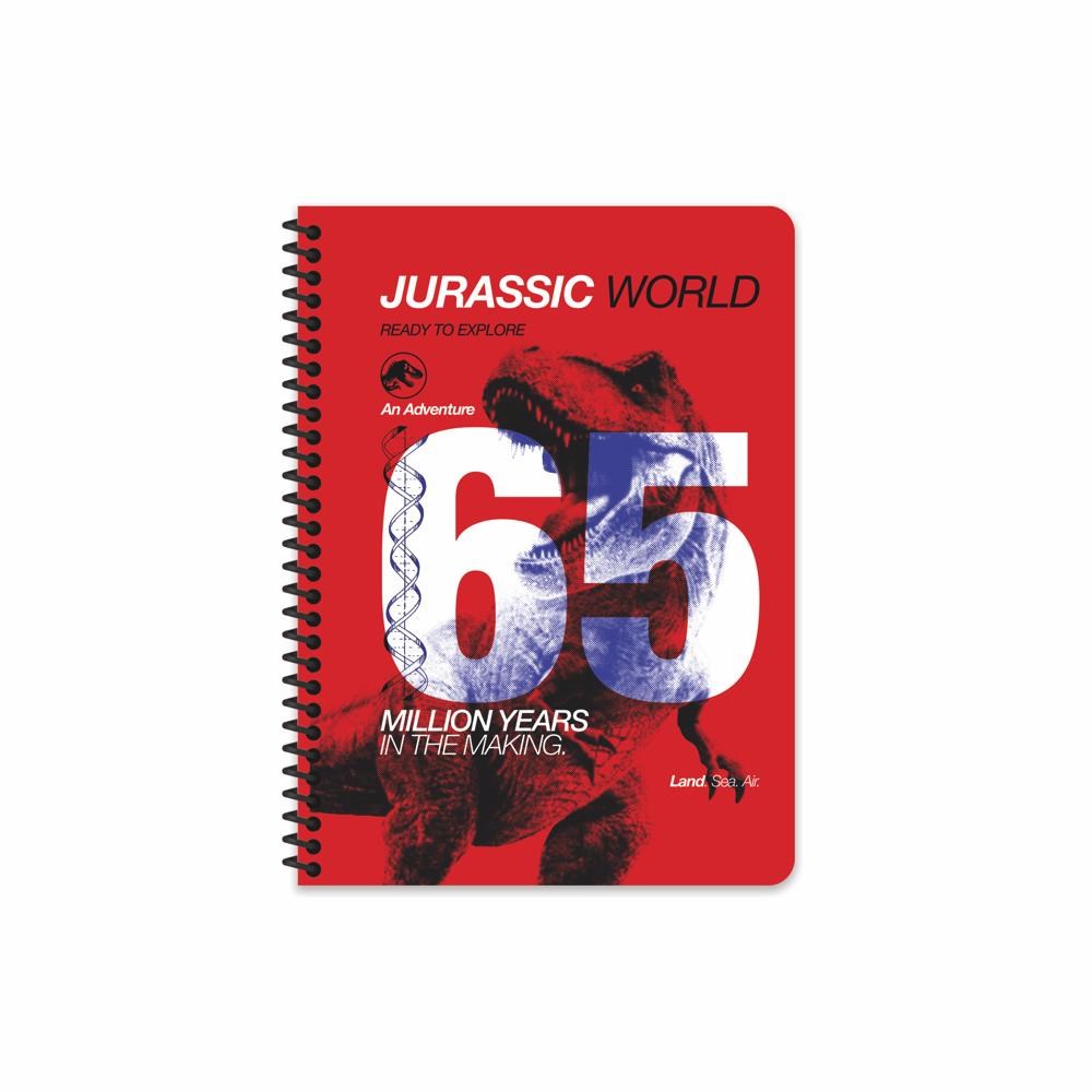 Jurassic World 16,5x22,5 Spiralli Karton Kapak Kareli Defter - Ready To Explore