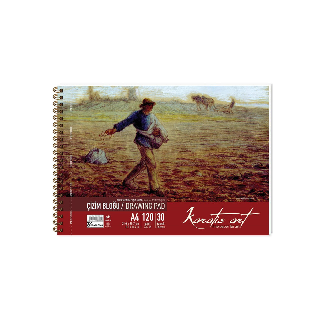 Karatis Art 120Gr A4 30 Yp. Spiralli Çizim Blok