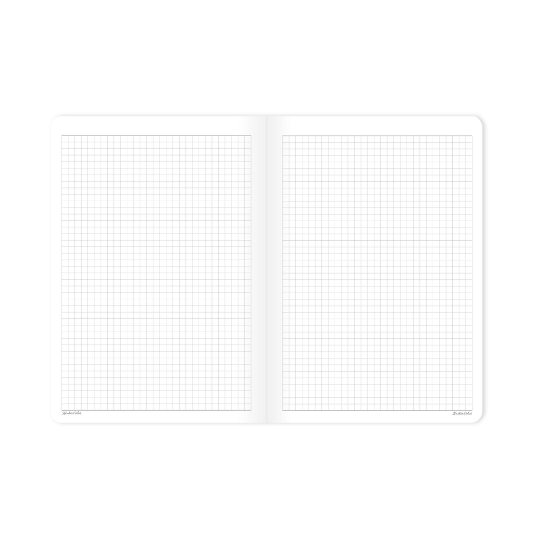 Kareli Tel Dikişli Kuşe Kapak Uninote Marble Defter Yeşil 18,5x26