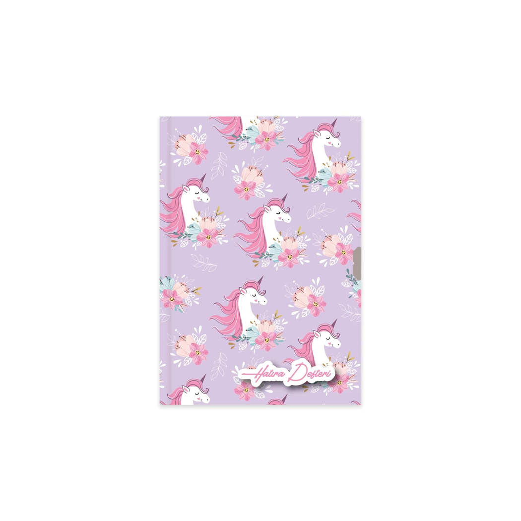 Keskin 14x20 96 Yp. Neşeli Günler Slim Kilitli Hatıra Defteri - Unicorn