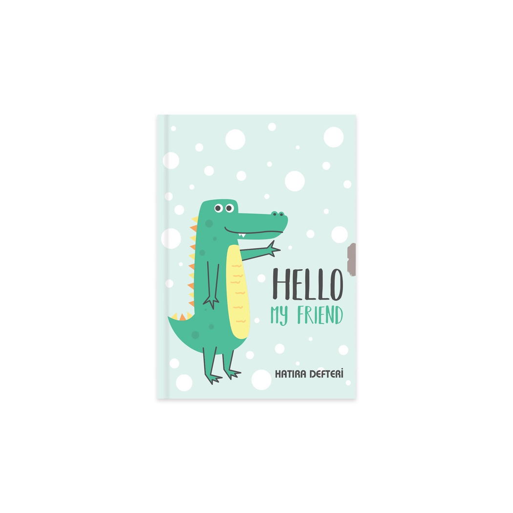 Keskin 14x20 96 Yp.Renkli Anılar Slim Kilitli Hatıra Defteri - Hello My Friend