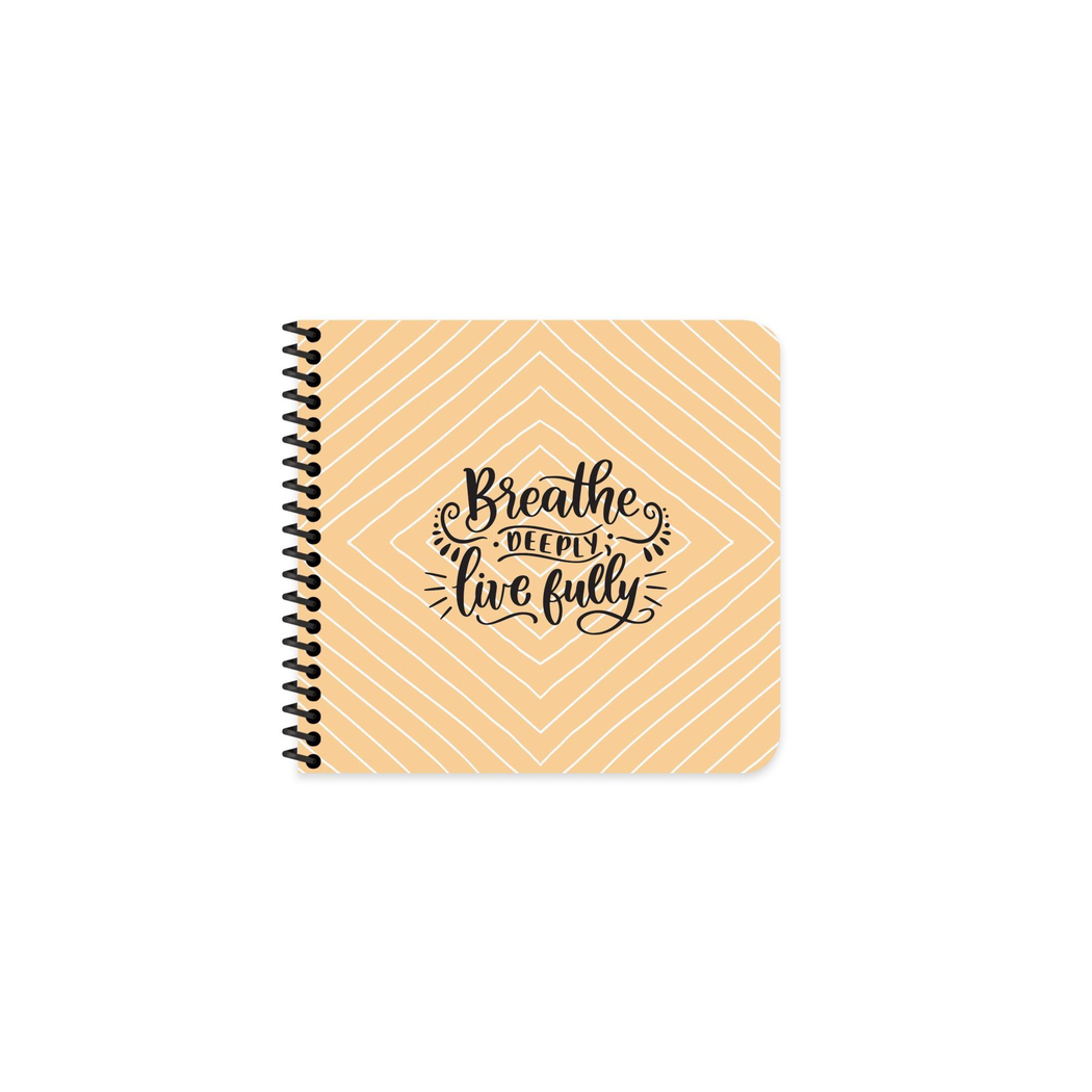 Keskin 16*15 Çizgili Karton Kapak Kahve Defter -  Love